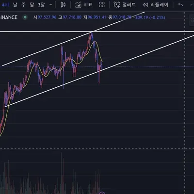 [30일 챌린지 7기 1주차]  비트 4시간봉 지지 추세선 