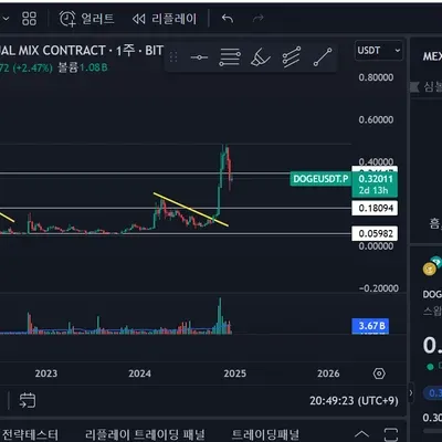 30일 챌린지 8기 -1주차: 도지캔들 주봉 작도(지지저항)