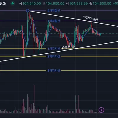 [30일 챌린지 12기 1주차] 비트코인 1시간봉 지지선과 추세선 작도