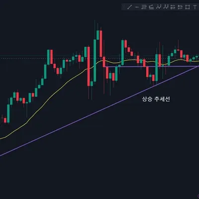 30일 챌린지 12기 1주차 4시간봉 비트코인 상승추세선 지지,저항선 작도 