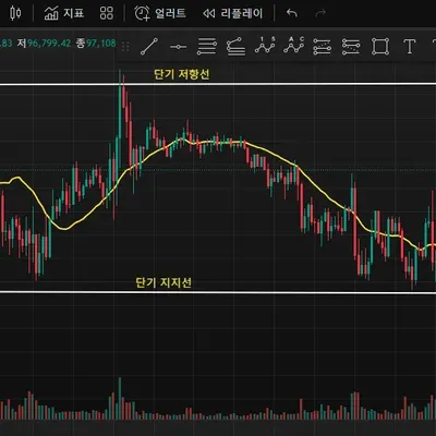 [30일 챌린지 16기 1주차] 상승 추세 사이의 지지와 저항 작도