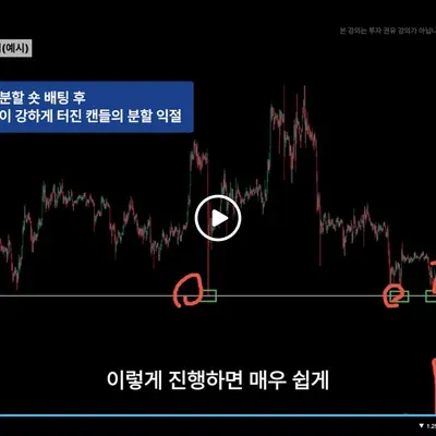 분할 익절 방법에 대하여 질문이 있습니다!