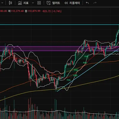 [30일 챌린지 40기 1주차]  지지,저항 박스 형성, 추세선 작도하였습니다.